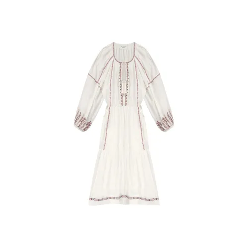 ISABEL MARANT ETOILE Светло-бежевый Женские Длинные Платья с Рукавами