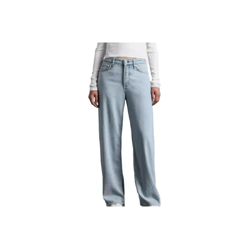 RAG BONE Featherweight Logan Джинсы с широкими штанинами Женские Светло-Синий