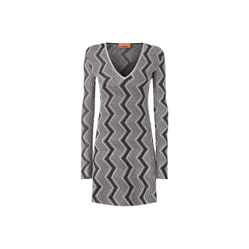 MISSONI Длинное платье с длинными рукавами женское серое