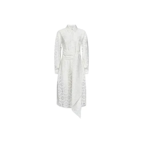 Alexandre Vauthier Белое Женское Длинное Платье с Рукавами