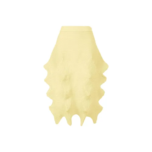 ISSEY MIYAKE KNIT Длинная Юбка Женская Желтая
