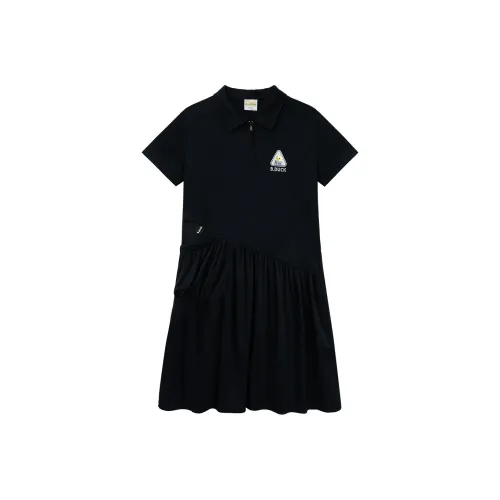 B.Duck Короткий рукав Платье Женское Черное