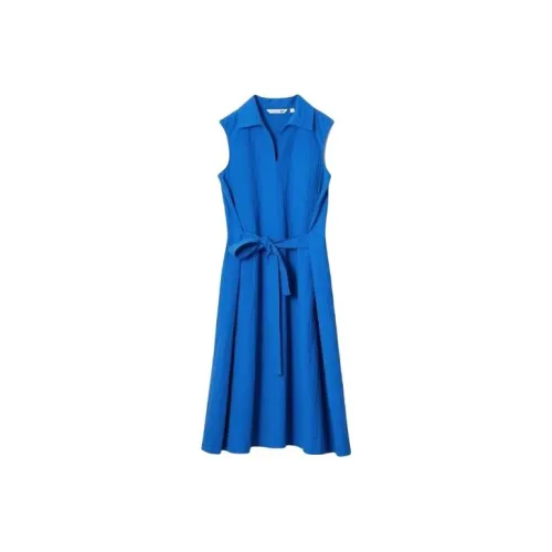 UNIQLO JW Anderson Co Branded SERIES Синий Женские Платья без рукавов