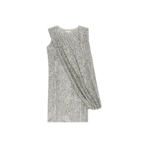 GIVENCHY SS23 Без рукавов Платье Женское Серебристый Белый