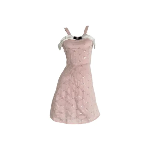 TURN UP Slip Платье Женское Розовое