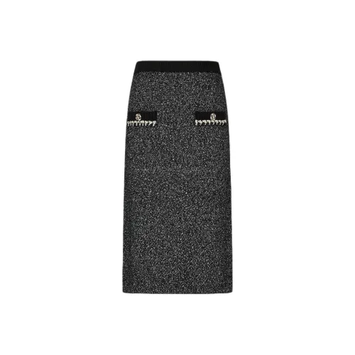 KARL LAGERFELD SS25 KNIT Длинный Юбка Женские Черный