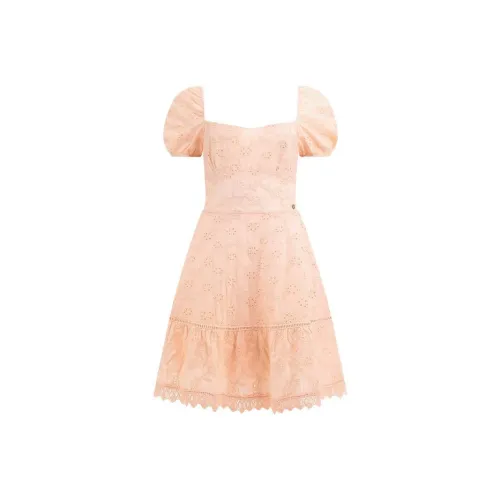 GUESS Короткий рукав Платье Женское Розовое