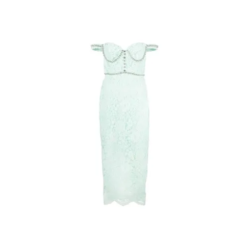 Self Портрет Мятно-зеленый Женские Платья без рукавов