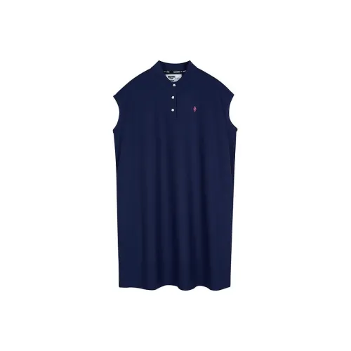 Skechers Без рукавов Платье Женское Средневековый синий