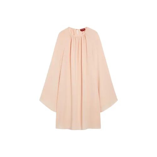 MaxMara Studio Длинное платье с длинными рукавами женское телесного цвета