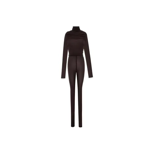 SAINT LAURENT Шоколад Женские Комбинезоны