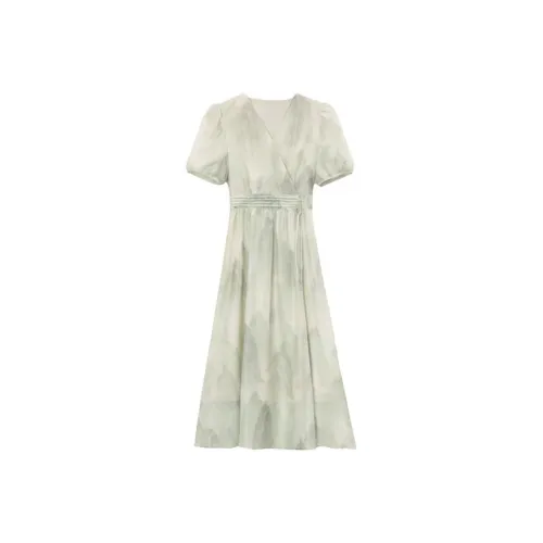 HUINIAN Короткий рукав Платье Женское Серый Heather Цвет