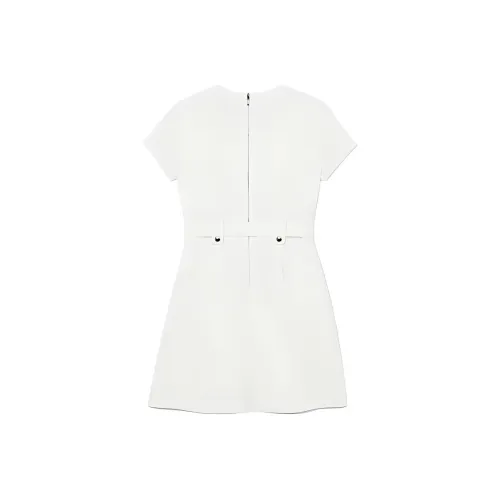 CLUB MONACO Белое Женское Платье с Коротким Рукавом