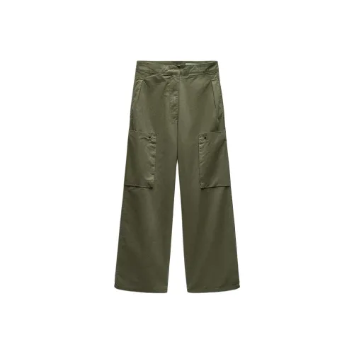 ZARA Зеленые Женские Брюки Карго