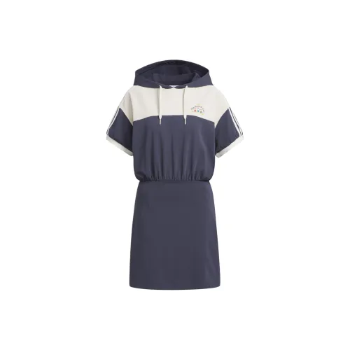 Adidas x Disney HDL Платье Короткий Рукав Платье Женское Темно-синий