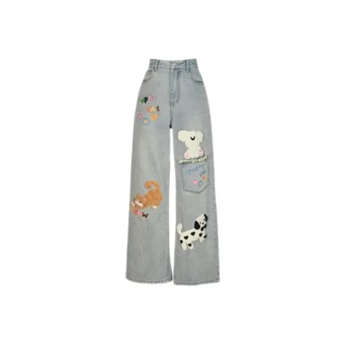 ABBY GODDESS Джинсы Женские Светло-Серые