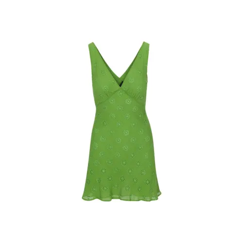 Realisation Par Без рукавов Платье Женское Лесной мшистый Бежевый Мшисто-зеленый