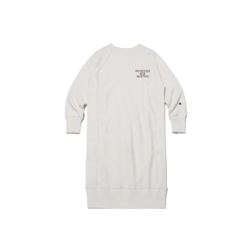 Champion Cream Женские Длинные Рукава Платья