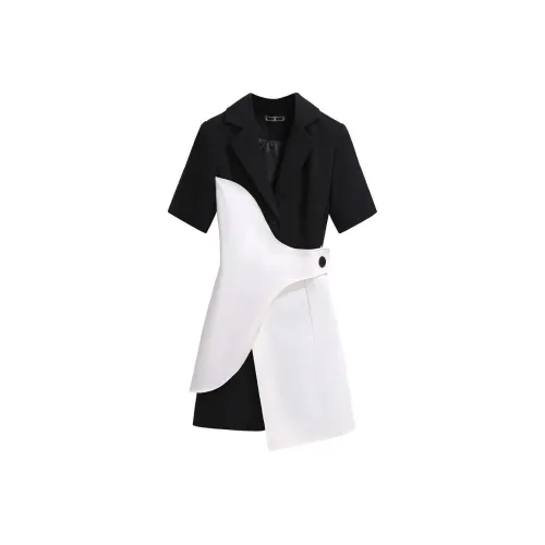 Silky Queen Короткий рукав Платье Женское Белое