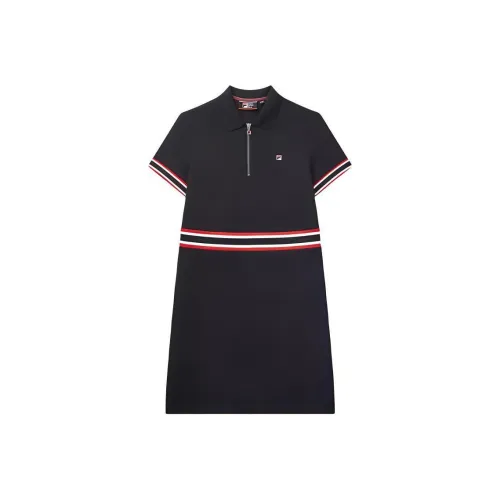 FILA Sports Life Collection Легендарный синий Женские Платья с коротким рукавом