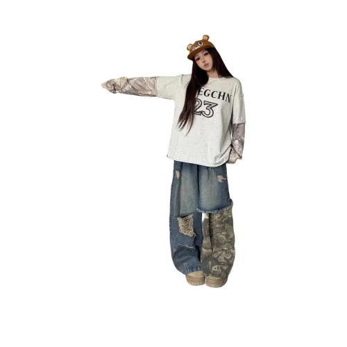 ONE PASS STUDIO Джинсы Женские Синие