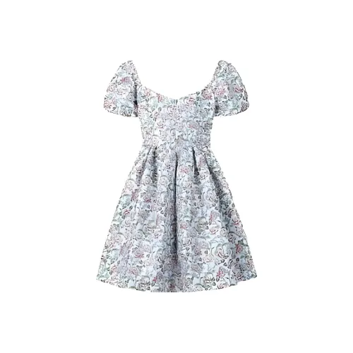 Caroline Зеленый Женские Короткие Платья с Рукавами