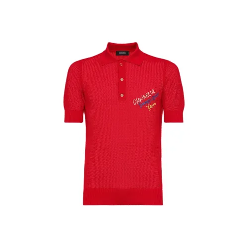 DSQUARED 2 Red Men's Polo