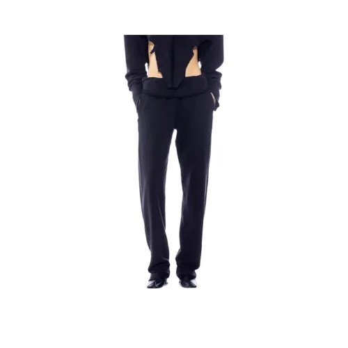 SAMI MIRO VINTAGE FW24 FOLD OVER Тренировочные брюки В черном махровом трикотажном тренировочных брюках Женские Черный
