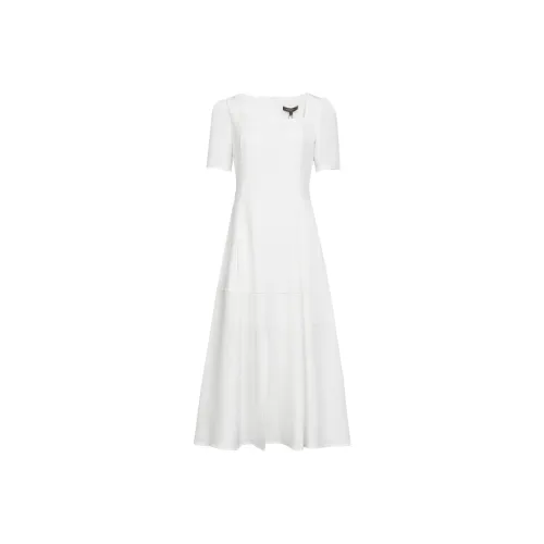 MeetMetro Короткий рукав Платье Женское Белое