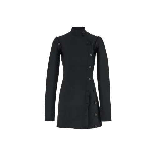 Ferragamo Длинное платье с длинными рукавами женское цвет полночный синий