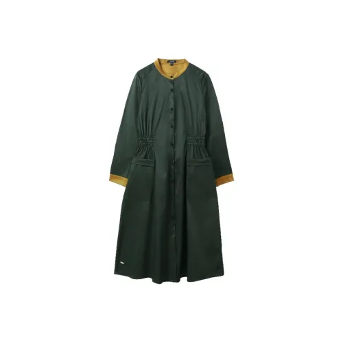 NAUTICA Длинное платье с длинными рукавами женское зеленое