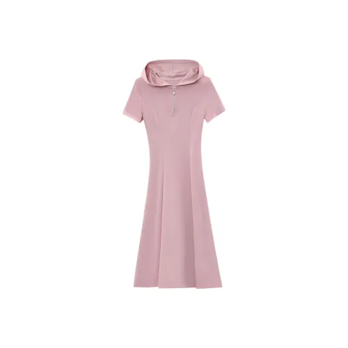 PLANE DRIFT Короткий рукав Платье Женское Розовое