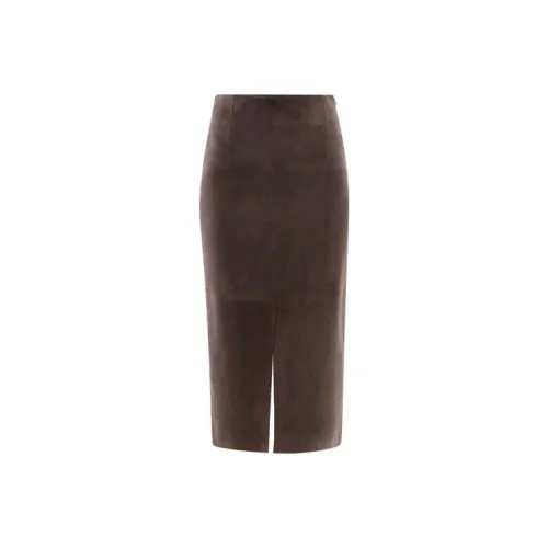 Brunello Cucinelli Коричневый Женские Повседневные Длинные Юбки