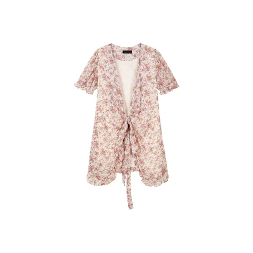 EIDOLON GRAIN Розовый Женские Короткие Платья с Рукавами