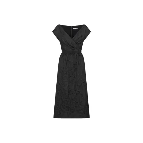 DIOR Black Женские Короткие Платья с Рукавами