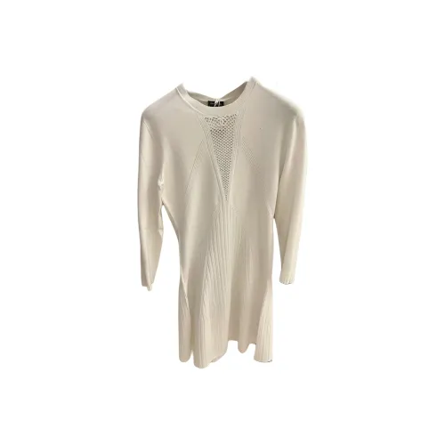 CHANEL FW24 Длинное платье с длинными рукавами женское белое