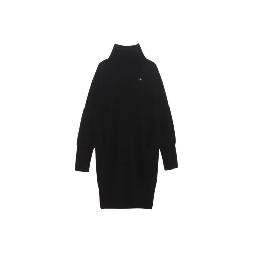 Vivienne Westwood Black Женские Длинные Рукава Платья