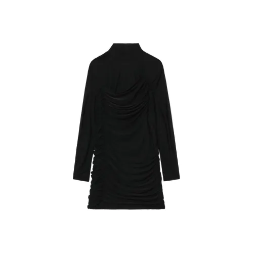 Helmut Lang Длинное платье с длинными рукавами женское черное