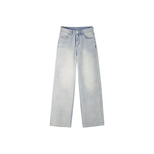Pit Светло-синий деним Женские Джинсы