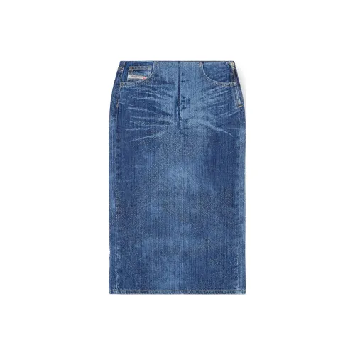 DIESEL FW24 Denim Long Skirt Women's Dark Blue DIESEL FW24 Деним Длинная Юбка Женская Темно-синий
