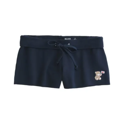Hollister Повседневные шорты женские морского синего цвета