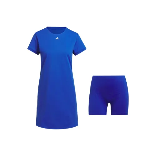 Adidas Originals ULTIMATE365 TWISTKNIT ULTIMATE365 TWISTKNIT Платье Короткий С рукавами Платье Женское Королевский синий