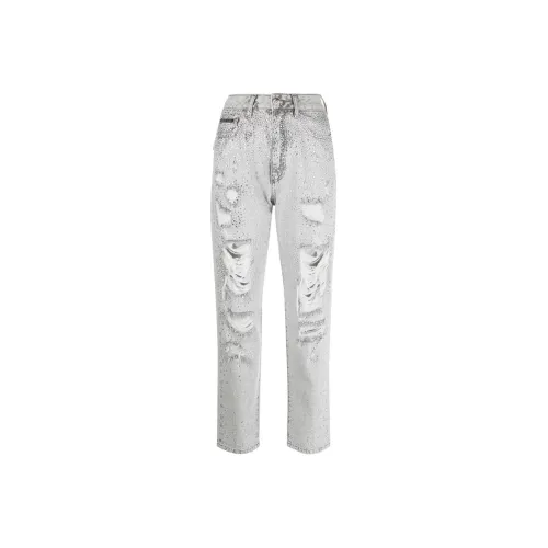 PHILIPP PLEIN Светло-серые Женские Джинсы