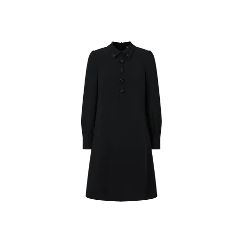 JZ. ANNAKRO Длинное платье с длинным рукавом женское простой дизайн черный цвет