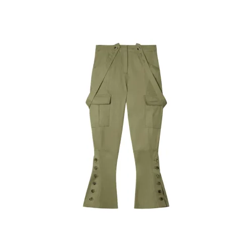 Off Белый Карго Брюки Женские Зелёные