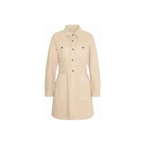 BARBOUR Длинный рукав Платье Женское Белый Черный перец