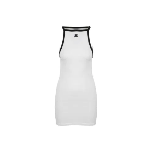 COURREGES Белое Женское Платье без Рукавов