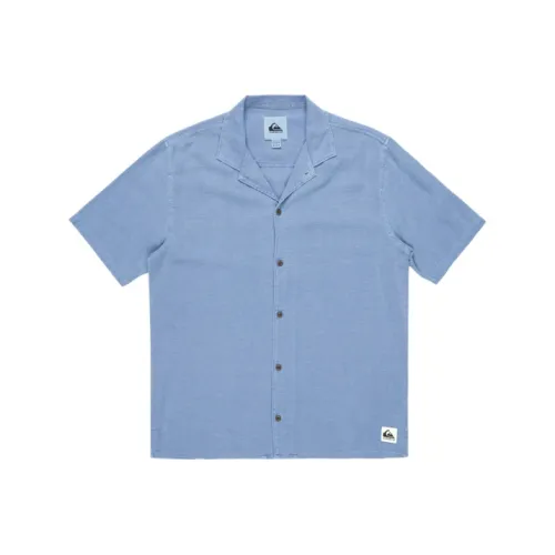 Quiksilver Blue Men's Shirts Quiksilver Синие Мужские Рубашки