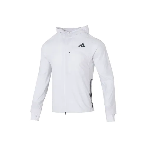 Adidas Adizero Беговая Куртка Мужская Белая