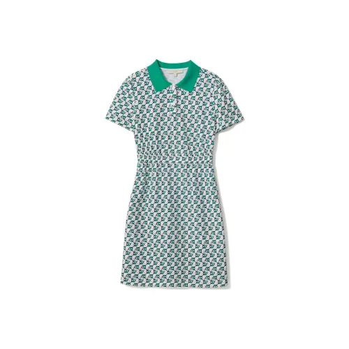 XII BASKET Green Женские Короткие Платья с Рукавами